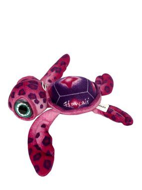 Aloha Plush Stuffed Animal Doll Toy Purple Pink 14 in wide x 11 in length